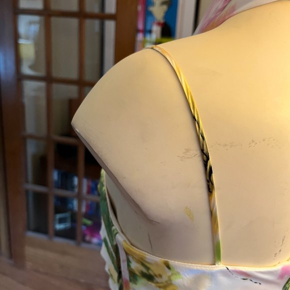 JS Collections Petite Size 6 Floral Cocktail dress with spaghetti straps & scarf - Picture 8 of 15